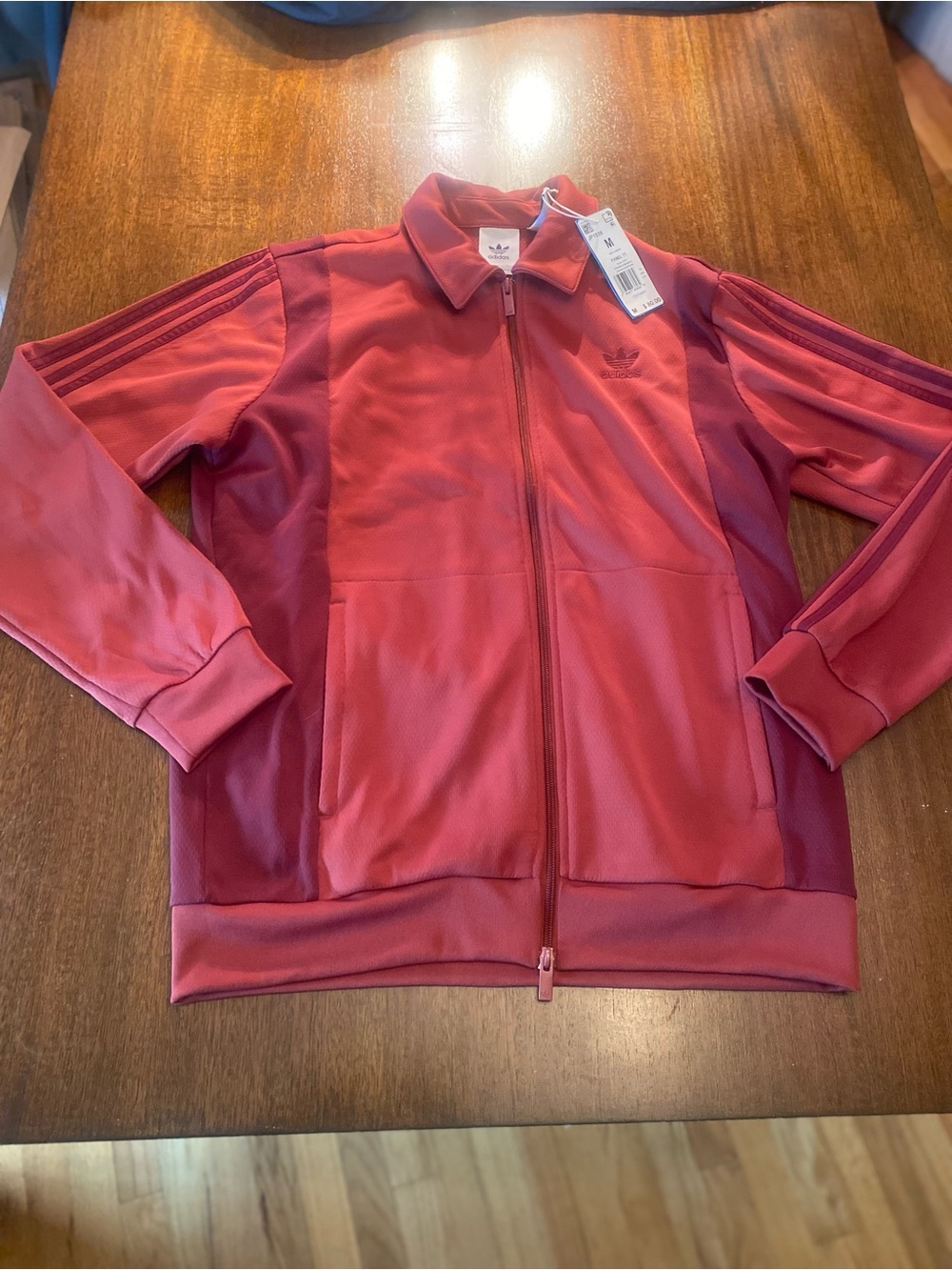 NWT Adidas Originals Mens Panel Track Top Jacket Medium Preloved Ruby/Shadow Red